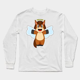 Horse Angel Angel wings Long Sleeve T-Shirt